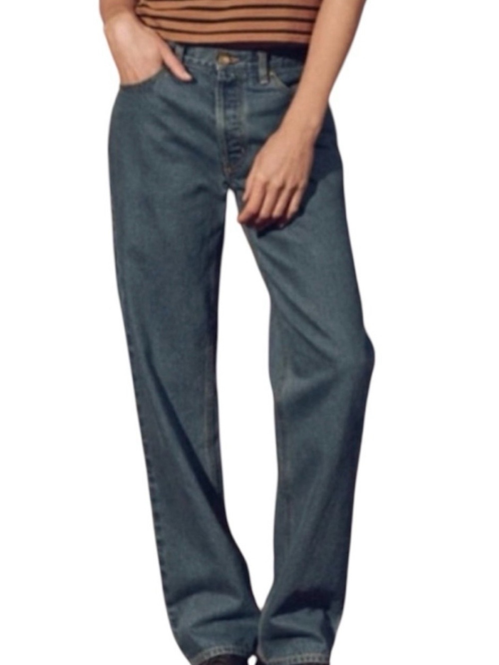 THE GREAT. Wayne Jean Straight Leg High-Rise Jeans 27 LONG - Picture 11 of 11
